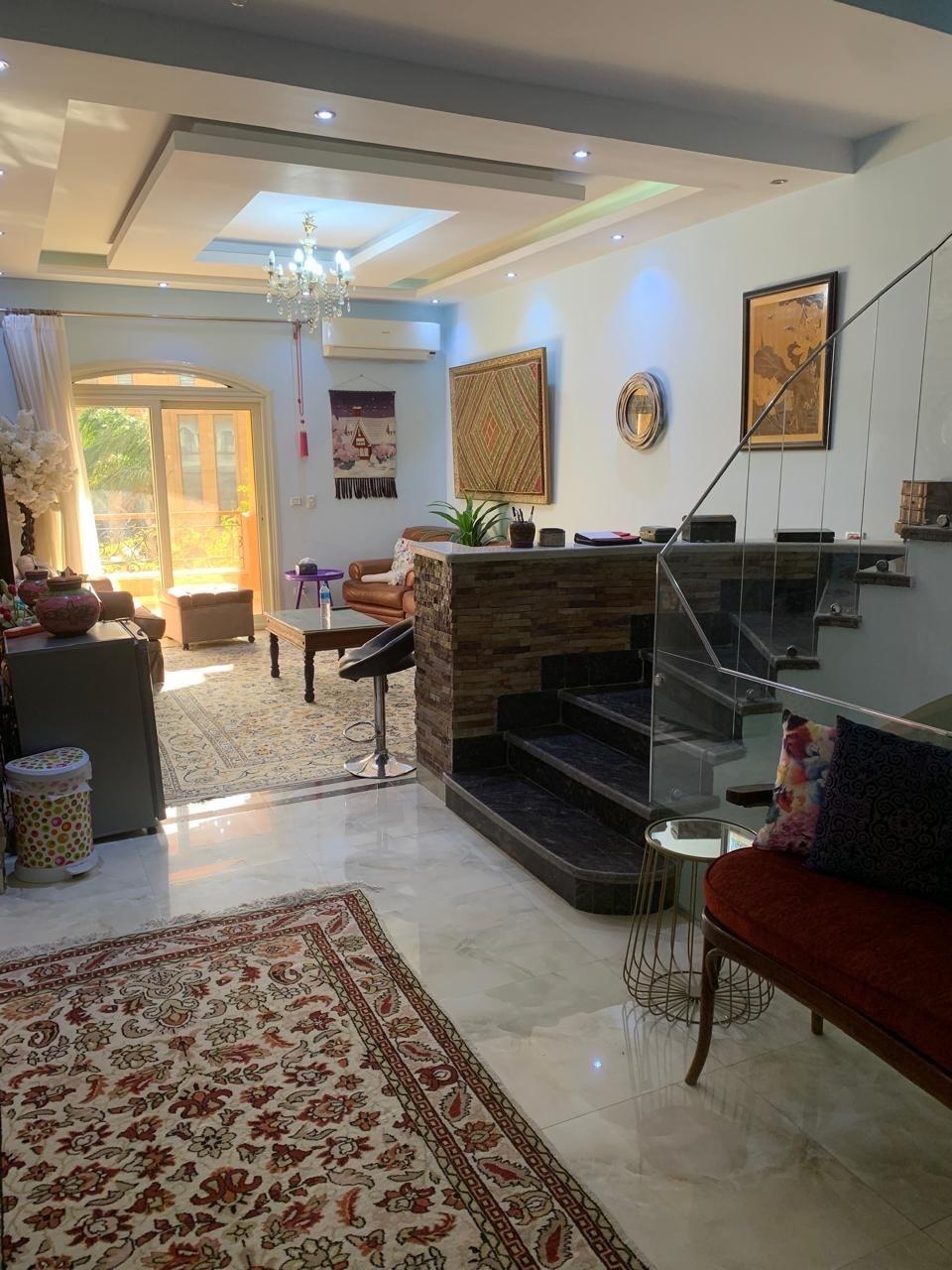 Standalone villa for rent in Emerald Park, New Cairo — 470 sqm, fully furnished