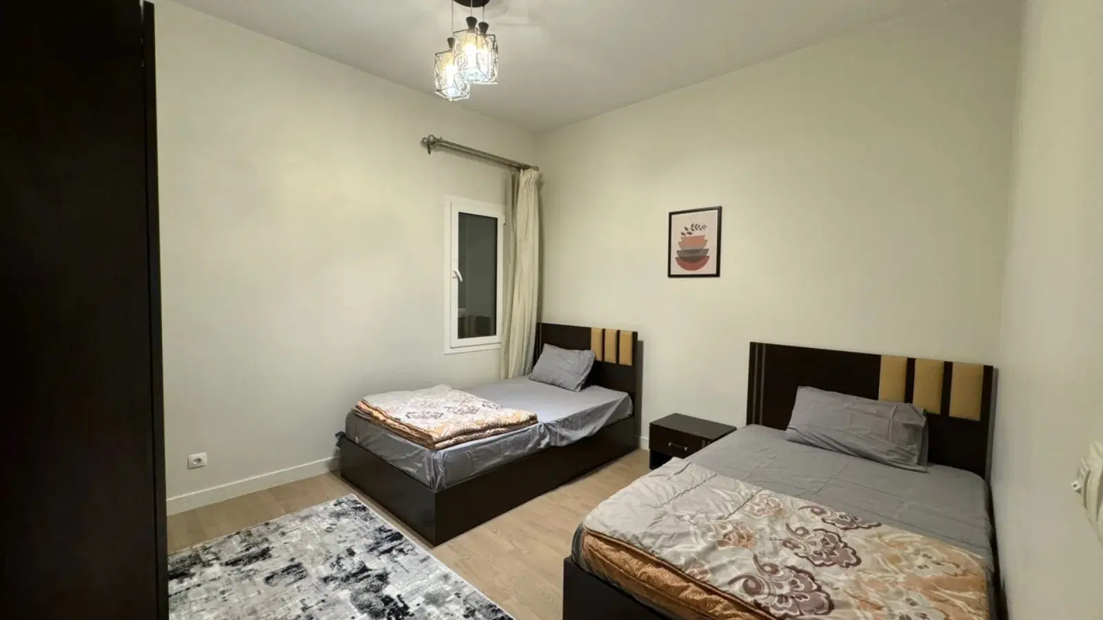Furnished apartment for rent in Mivida Boulevard by Emaar with central AC