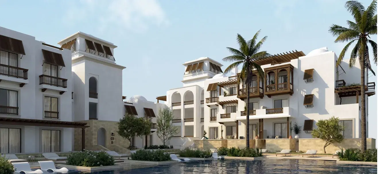 2-Bed Apartment with 29 m² Roof Terrace & Pool Access — Ancient Sands Golf Resort, El Gouna (Orascom Development)