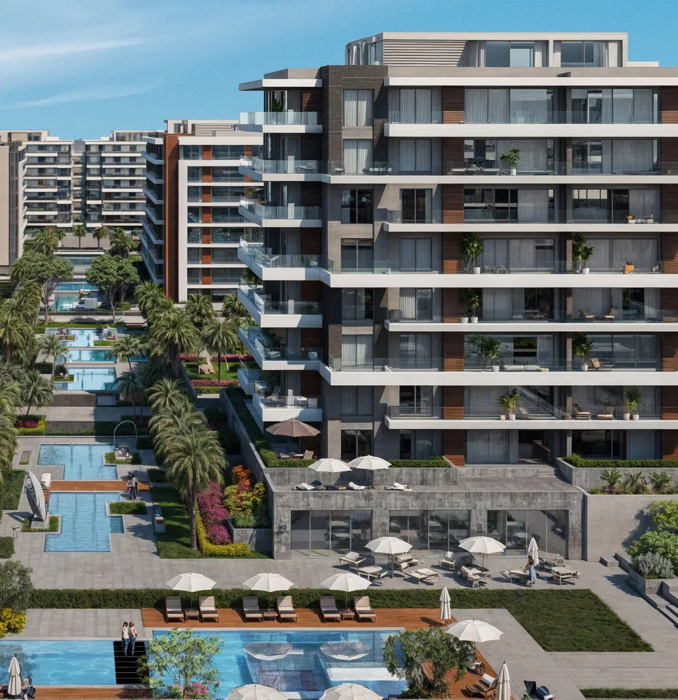 شقة 3 غرف للبيع في كمبوند Patio Vida (المرحلة 1) — 182 م²