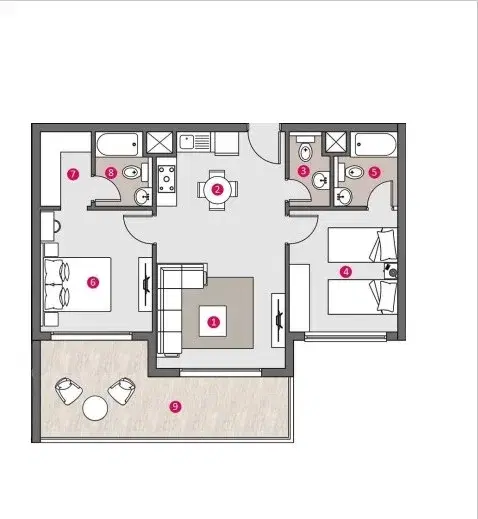 شقة بغرفة نوم واحدة للبيع في Palm Hills New Alamein — إمكانية استخدام المسبح | Palm Hills Developments