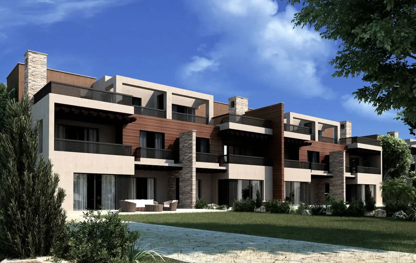 تاون هاوس للبيع في نيو جيزة مع 4 غرف نوم من G Developments