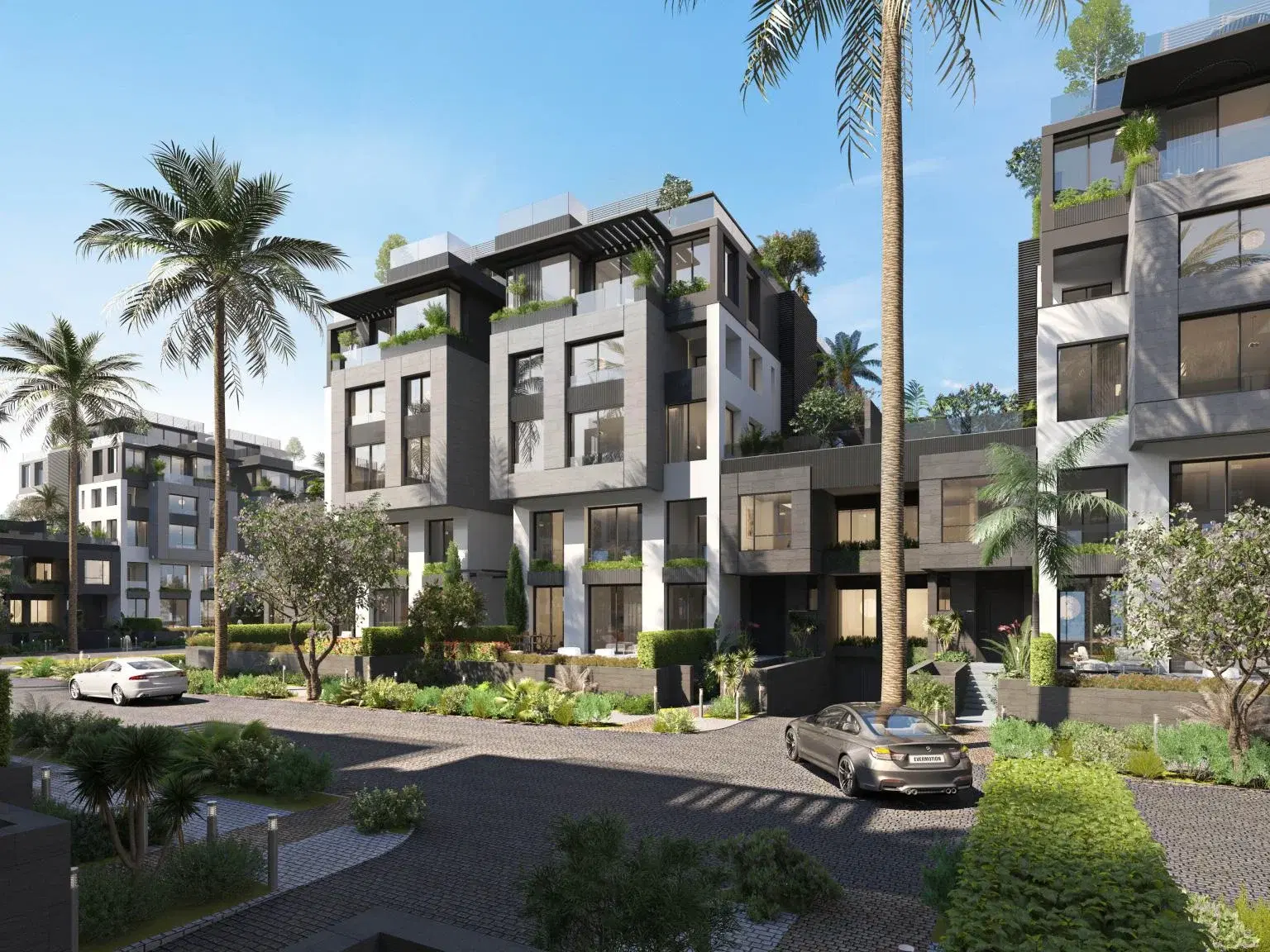 Apartment for sale in Trio Gardens New Cairo, 200 sqm, Ready to Move