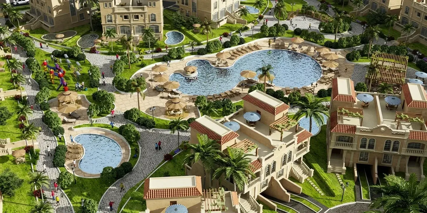 Twinhouse for sale in Villino New Cairo, 311 sqm