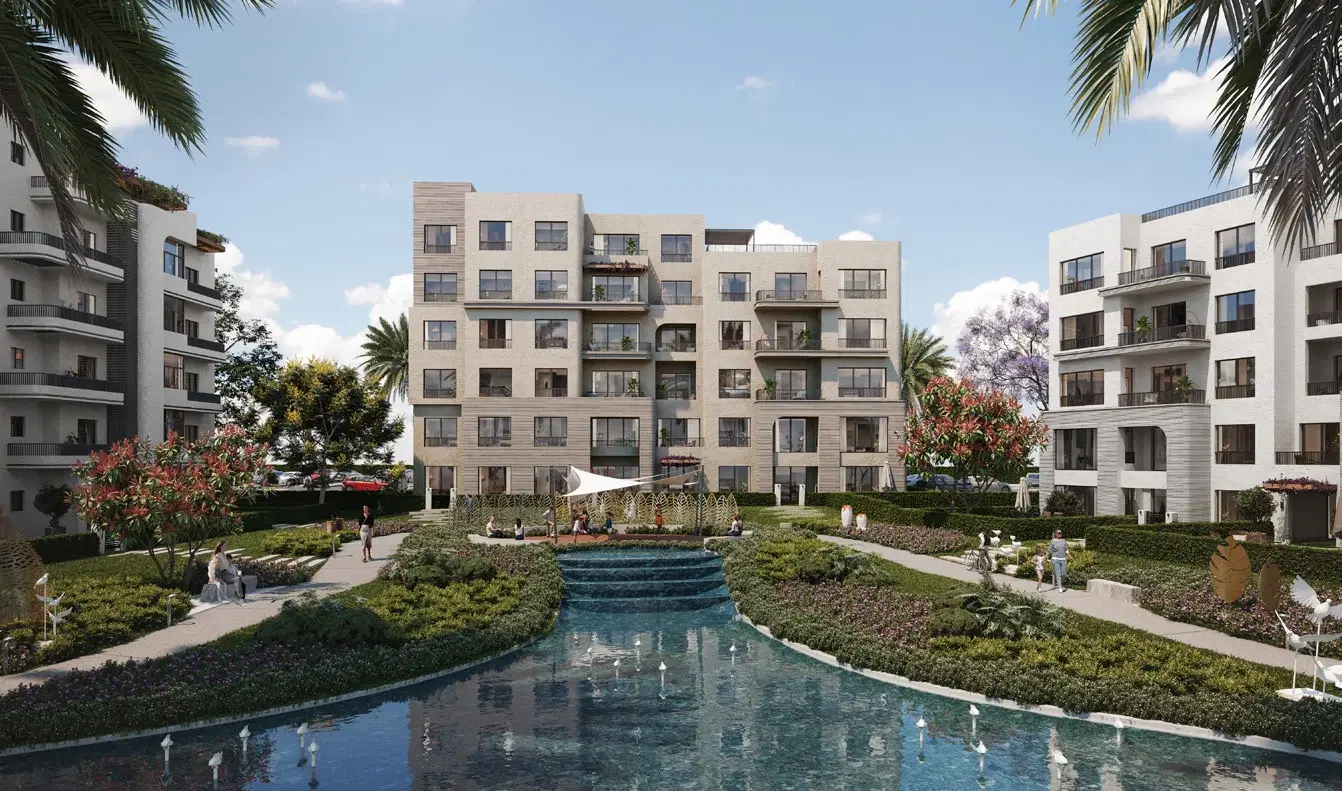 شقة 1 غرفة نوم طابق أرضي بحديقة خاصة 35 م² — October Gardens، O West (أوراسكوم للتنمية)