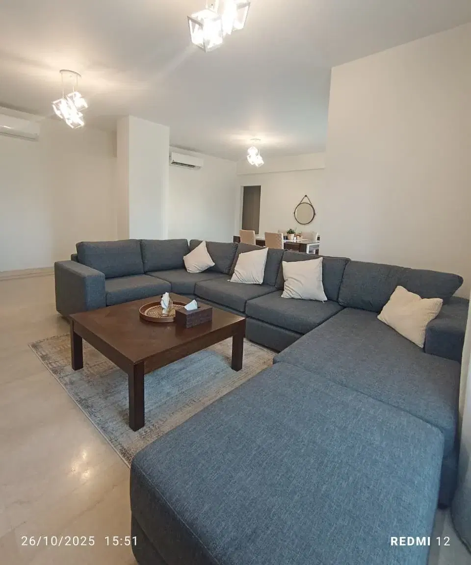 Lowest rental price for a furnished apartment in MIVIDA with AC on the best view in new Cairo