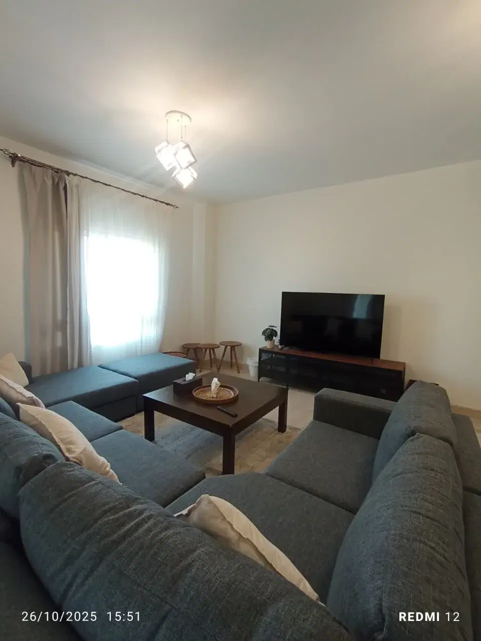 Lowest rental price for a furnished apartment in MIVIDA with AC on the best view in new Cairo
